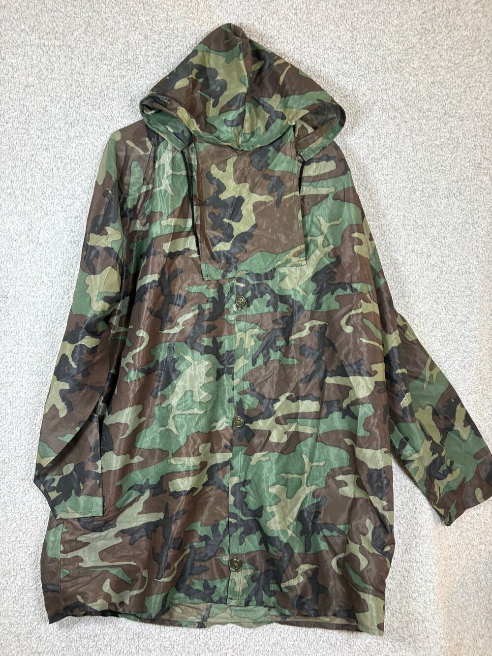 Vintage Black Sheep XL Woodland Camo Hooded Hunting Jacket Outdoorsman